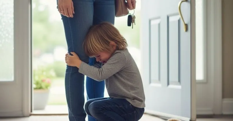 Ayrılık kaygısı yaşayan erkek çocuğu